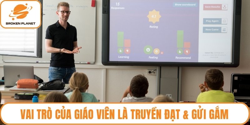 Vai trò của giáo viên là truyền đạt & gửi gắm
